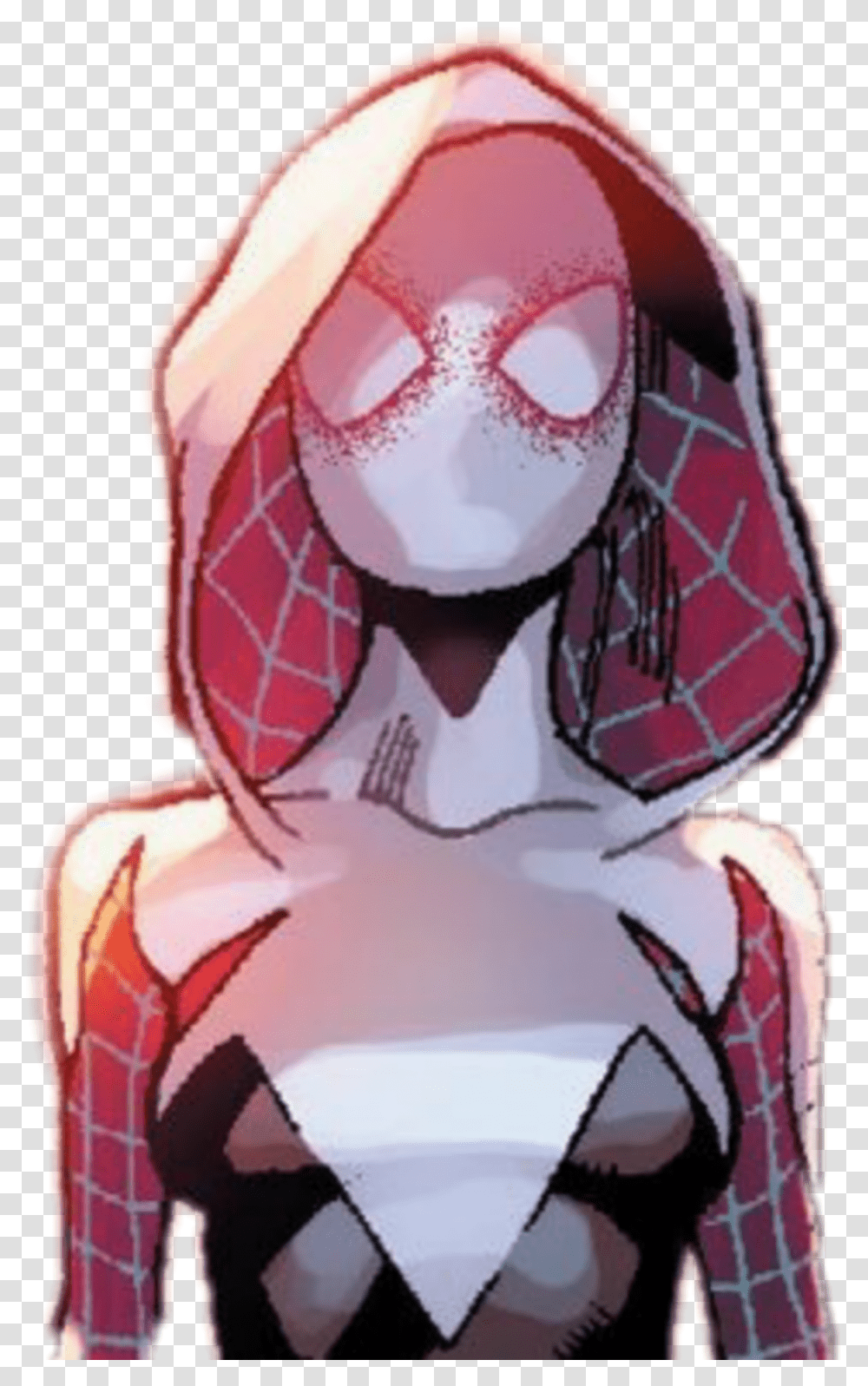 Spidergwen Spider Marvel Comics Sticker By Lady Joker Superhero Gwen, Clothing, Helmet, Animal, Mammal Transparent Png