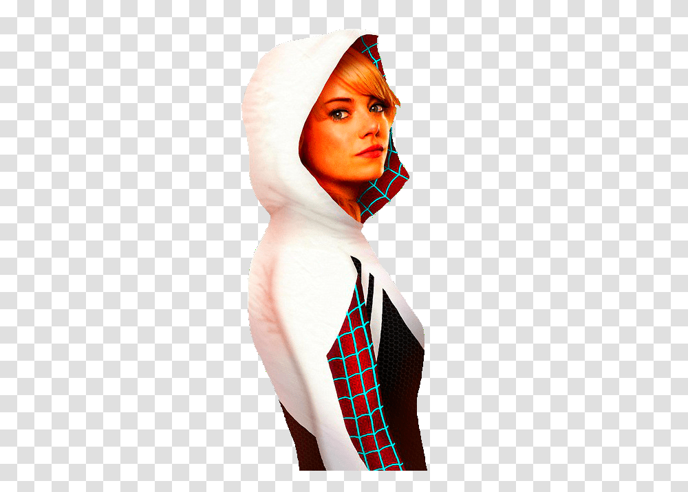 Spidergwenverse Emma Stone As Spider Gwen, Head, Face, Person Transparent Png