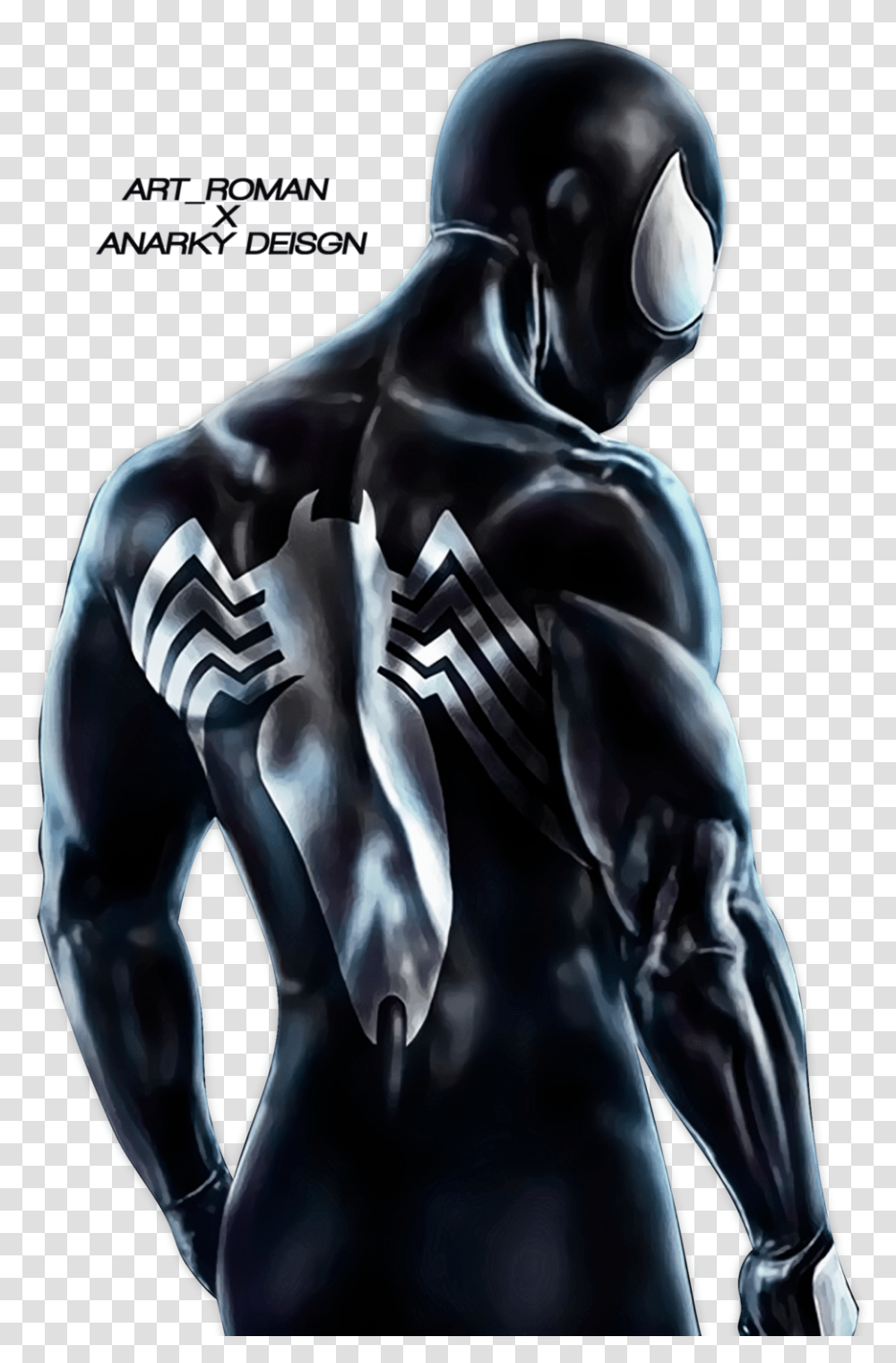 Spiderman Back In Black Spider Man Mcu Black, Hand, Arm, Torso, Batman Transparent Png