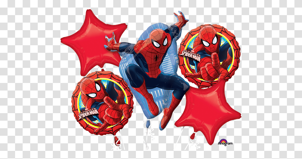 Spiderman Balloon Bouquet Partybest Supply Store, Person, Pants Transparent Png