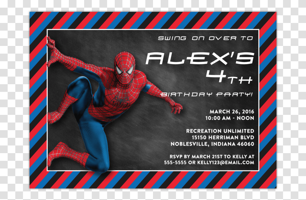 Spiderman Birthday Spiderman Birthday Invitation Alex, Poster, Advertisement, Flyer, Paper Transparent Png