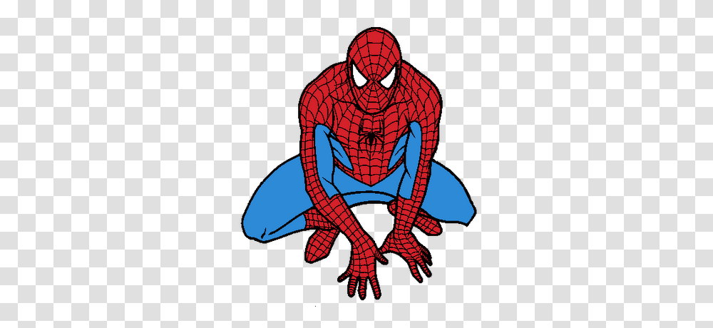 Spiderman Clipart Black And White, Statue, Sculpture, Animal, Person Transparent Png
