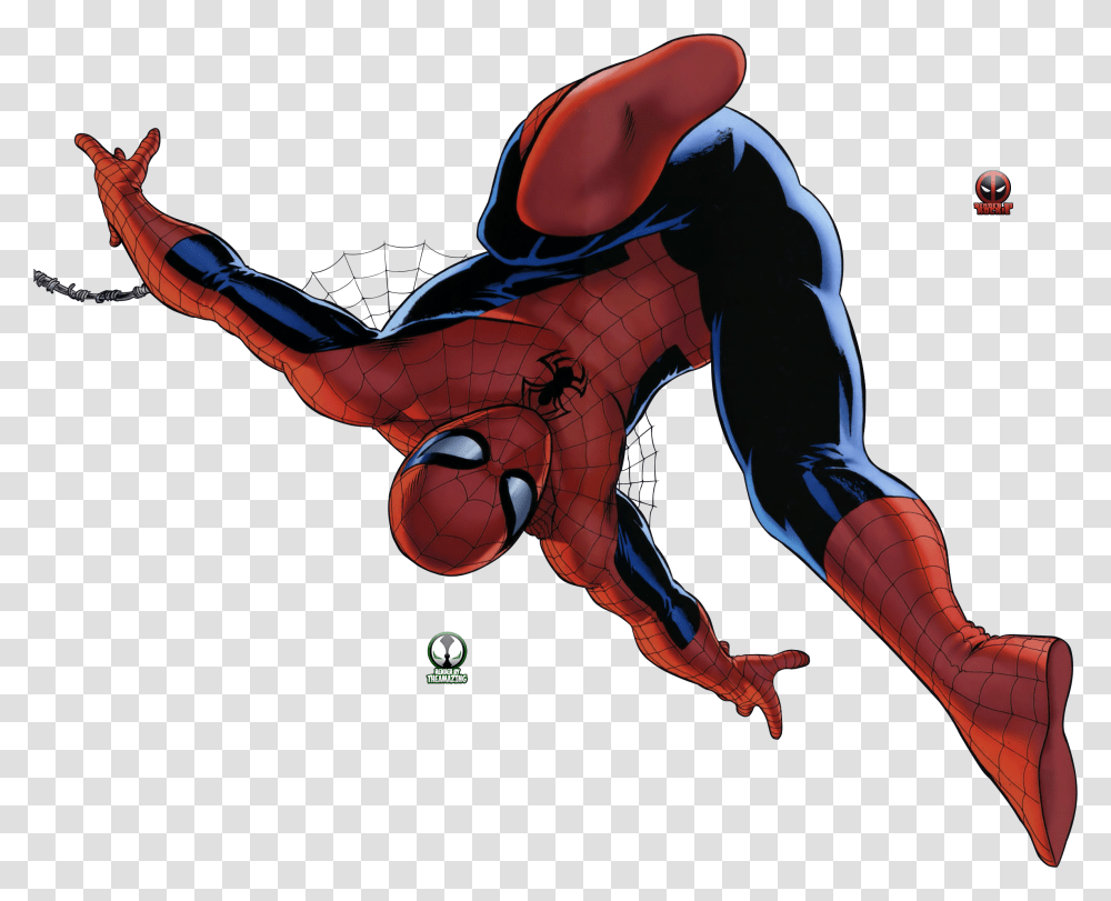 Spiderman Comic Spider Man Under Arm Web, Person, Mammal, Animal Transparent Png