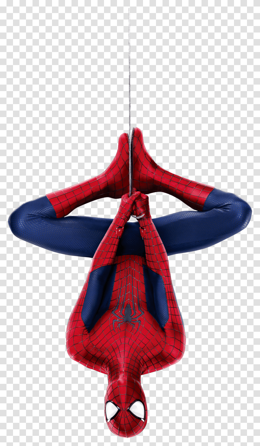 Spiderman Hanging Upside Down Download Spiderman, Pants, Pattern, Shoe Transparent Png