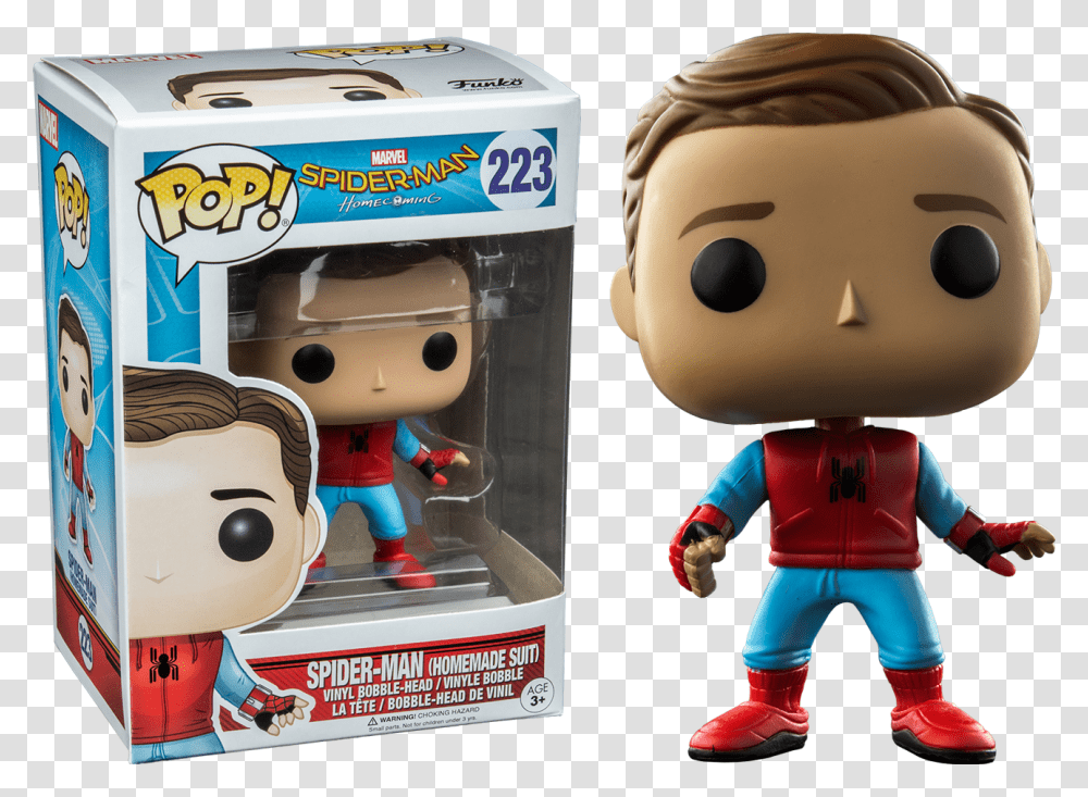 Spiderman Homecoming Funko Pop Hot Topic, Toy, Figurine, Doll, Mascot Transparent Png