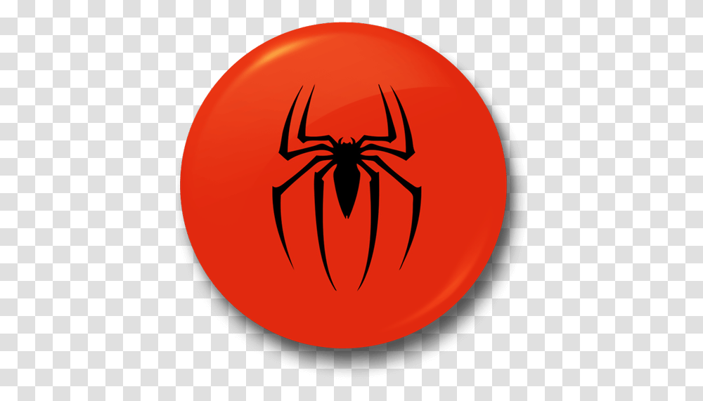 Spiderman Logo Red Download Spiderman Logo, Animal, Food, Invertebrate, Plant Transparent Png