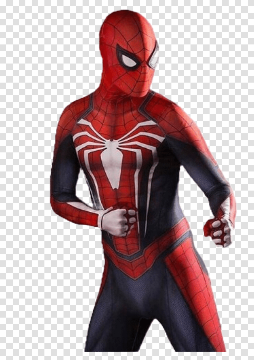 Spiderman Ps4 Freetoedit Ps4 Spider Man Costume, Person, Hoodie, Sweater Transparent Png