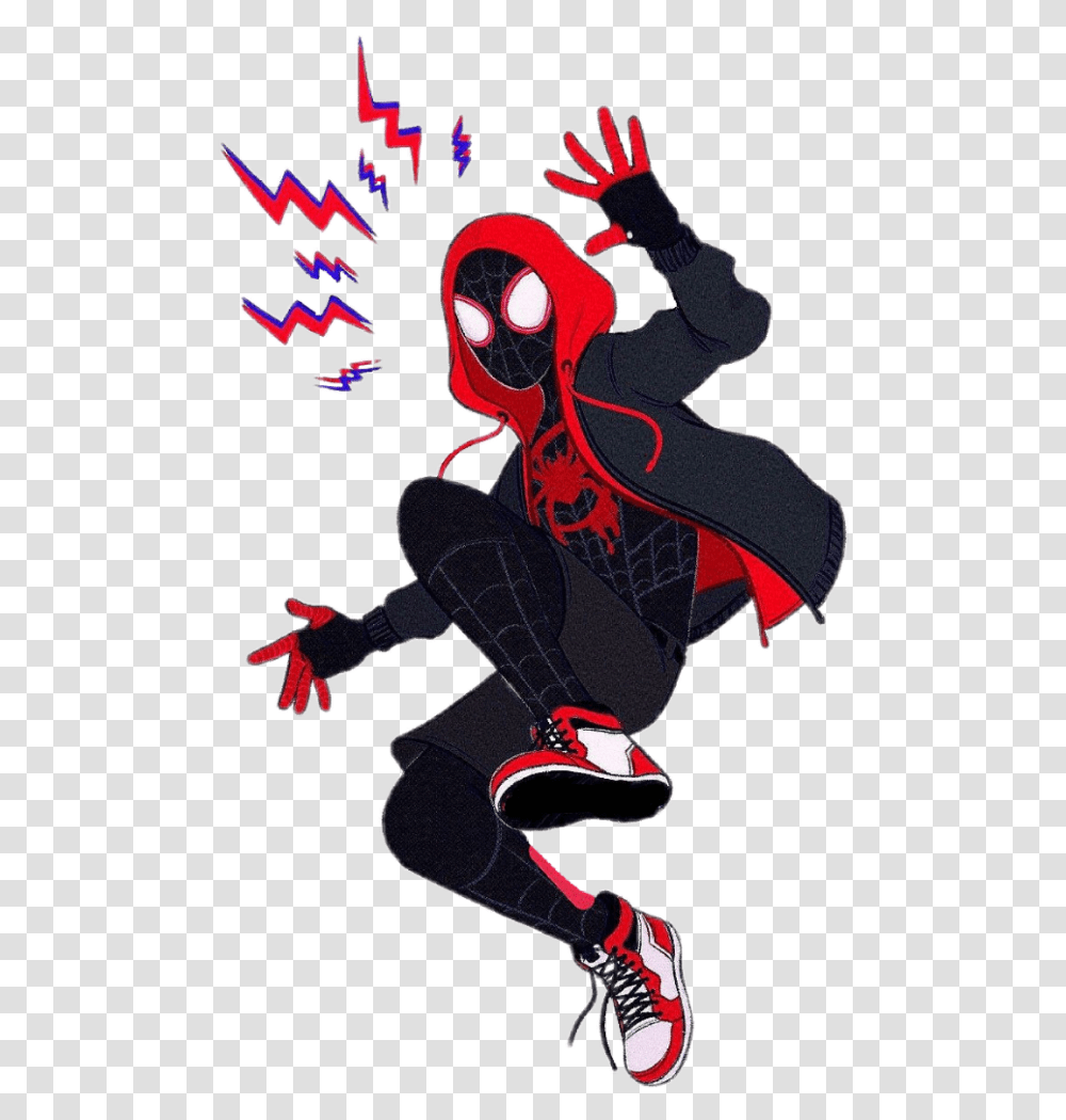 Spiderman Spiderverse Miles Milesmorales Spider Man Into The Spider Verse Clipart, Ninja, Person Transparent Png