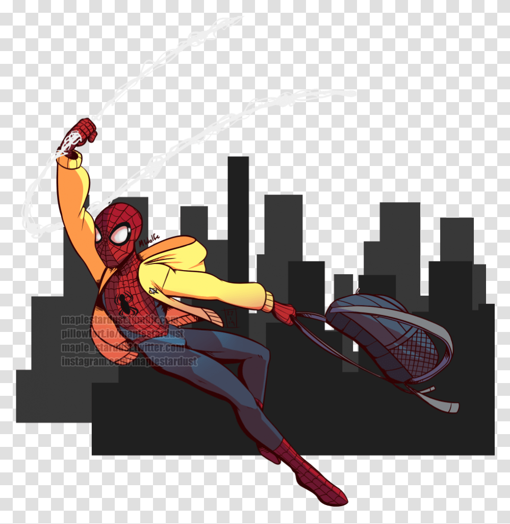 Spiderman Swinging, Bow, Person, Water, Outdoors Transparent Png