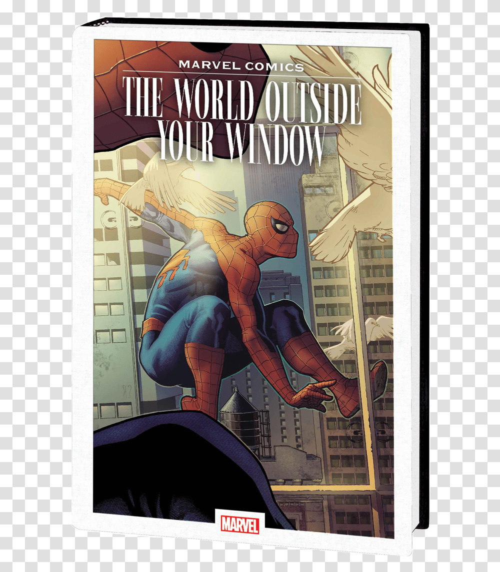 Spiderman Swinging, Poster, Advertisement, Book, Person Transparent Png