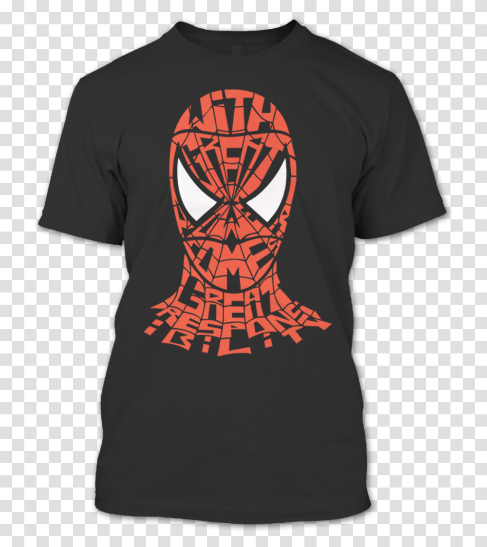 Spiderman Typography, Apparel, T-Shirt, Person Transparent Png