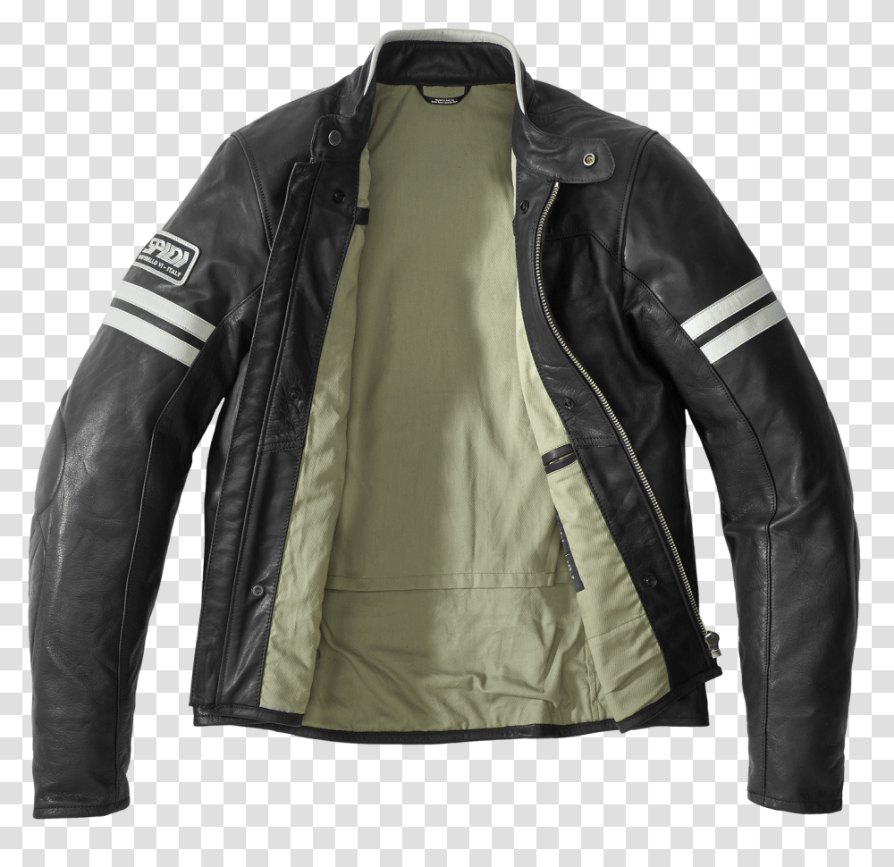 Spidi Leather Jacket Vintage, Coat, Apparel Transparent Png