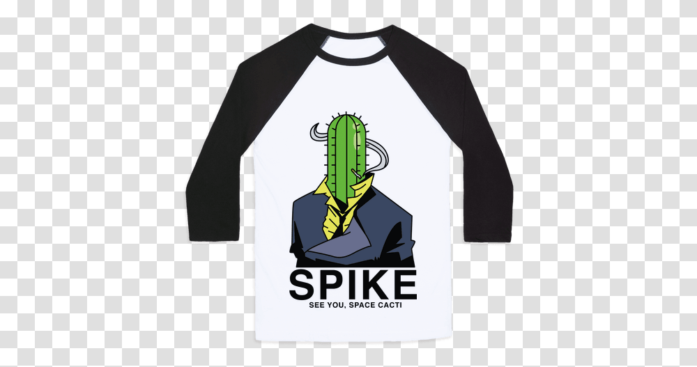 Spike Cactus Cowboy Bebop Baseball Tee Don T Touch Me Cactus Logo, Sleeve, Clothing, Apparel, Long Sleeve Transparent Png