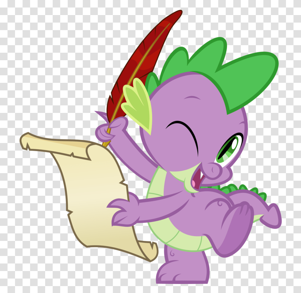 Spike Clipart Quill My Little Pony, Graphics, Purple Transparent Png