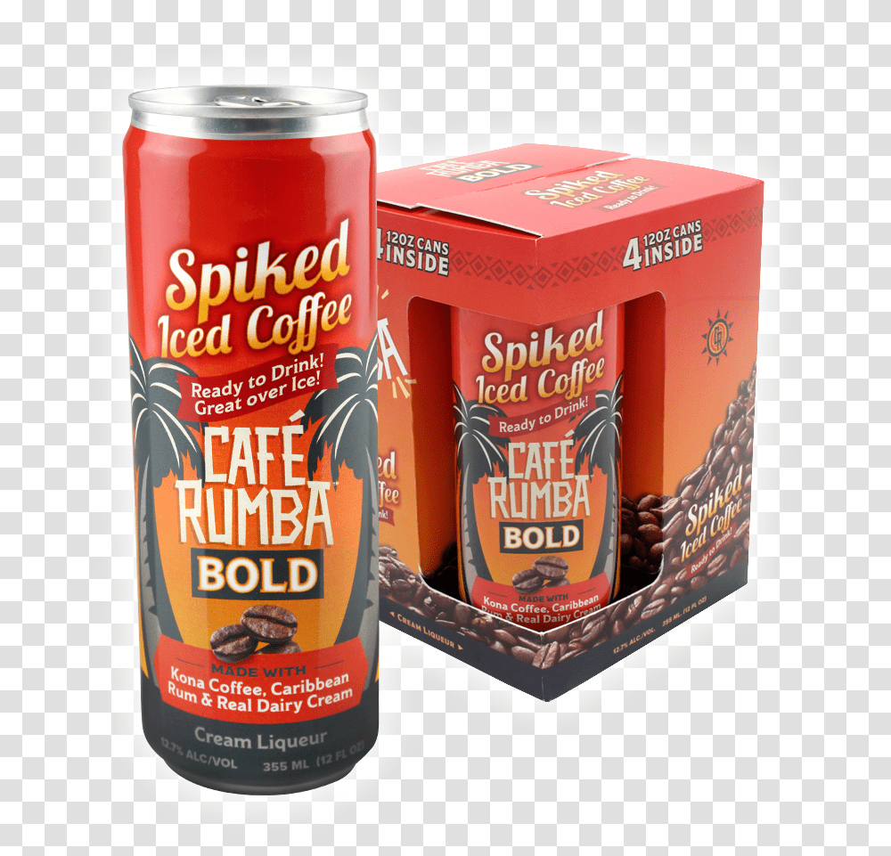 Spiked Iced Coffee Cafe Rumba, Tin, Beverage, Drink, Can Transparent Png