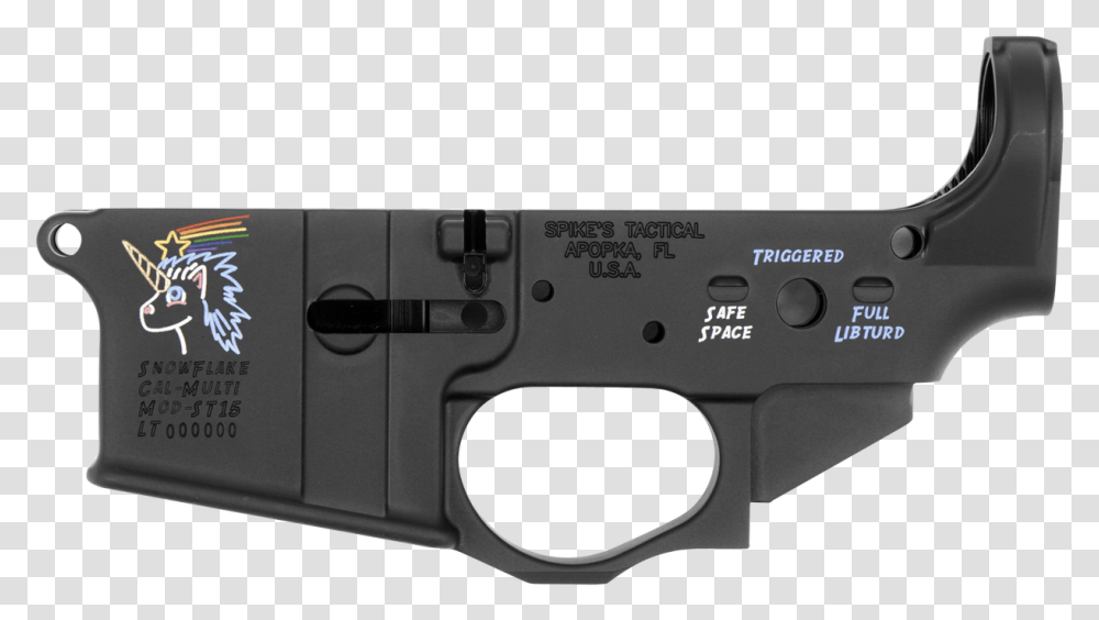 Spikes Stls030cfa Snowflake Color Filled Ar Platform Lower Receiver, Gun, Weapon, Weaponry, Handgun Transparent Png