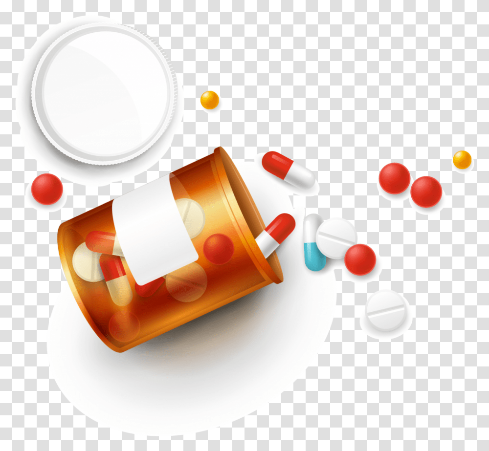 Spilled Pill Bottle Pharmaceutical Drug, Medication, Capsule Transparent Png