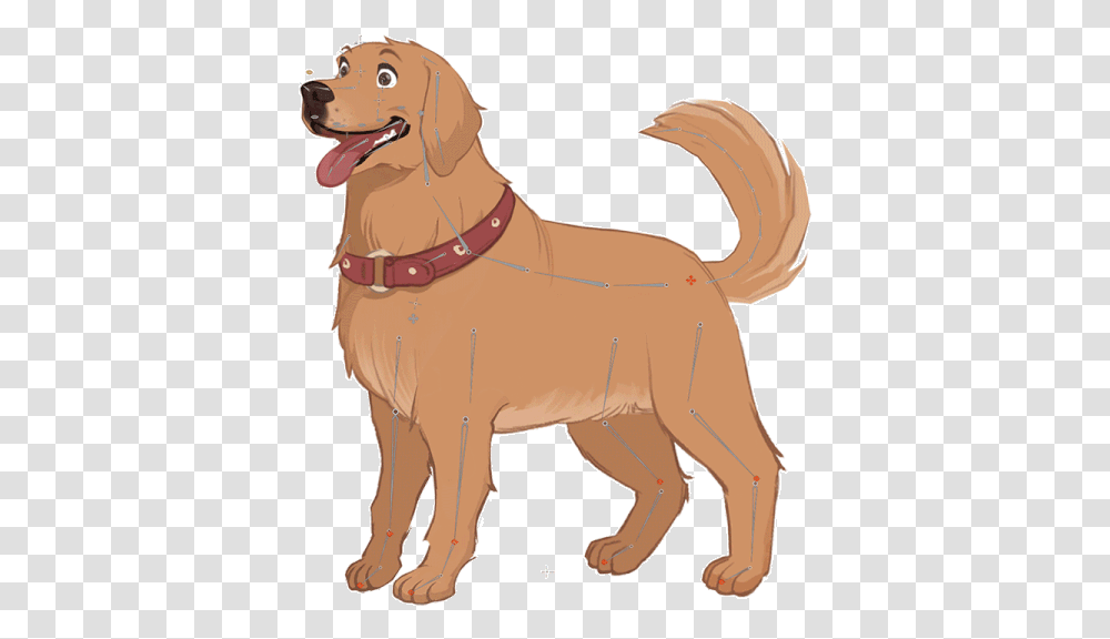 Spine Animation Golden Retriever Cartoon Gif, Dog, Pet, Canine, Animal Transparent Png