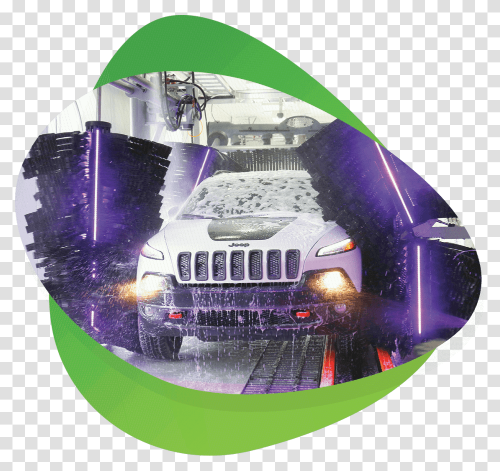 Spinlite Car Wash Tunnel With Car Covered In Wax And Jeep, Poster, Advertisement, Vehicle, Transportation Transparent Png