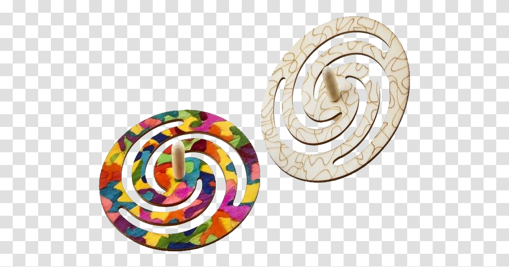 Spinning Color Tops Earrings, Spiral, Sweets, Food, Confectionery Transparent Png