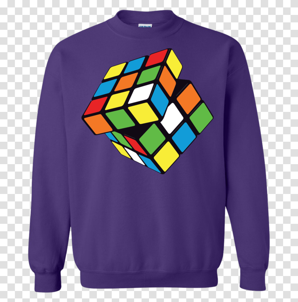 Spinning Rubix Cube Sweatshirt Rubik's Cube Icon, Apparel, Long Sleeve, Sweater Transparent Png