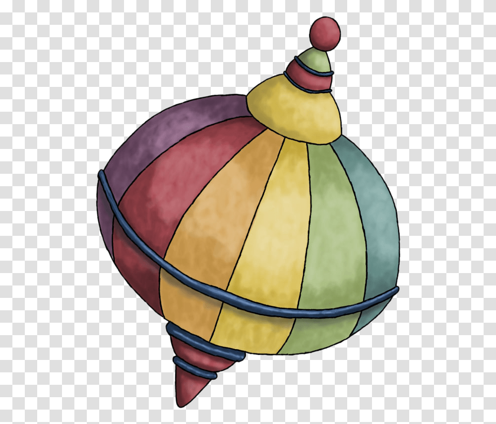 Spinning Top Clipart Spinning Top, Hot Air Balloon, Aircraft, Vehicle, Transportation Transparent Png