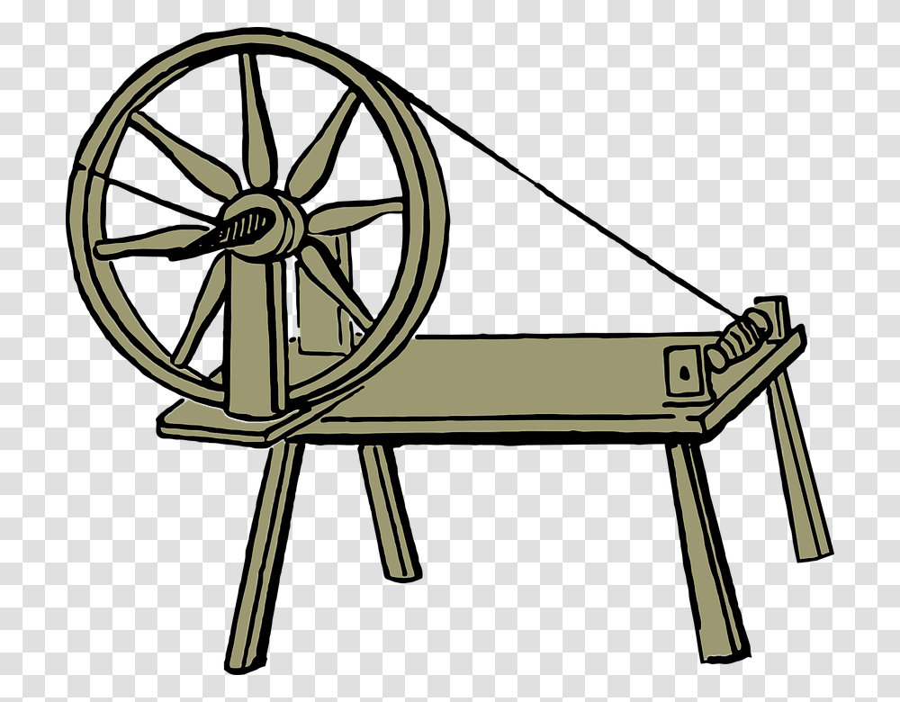 Spinning Wheel Yarn Wool Wheel Vintage Spinning Spinning Wheel Clipart, Machine, Clock Tower, Architecture, Building Transparent Png