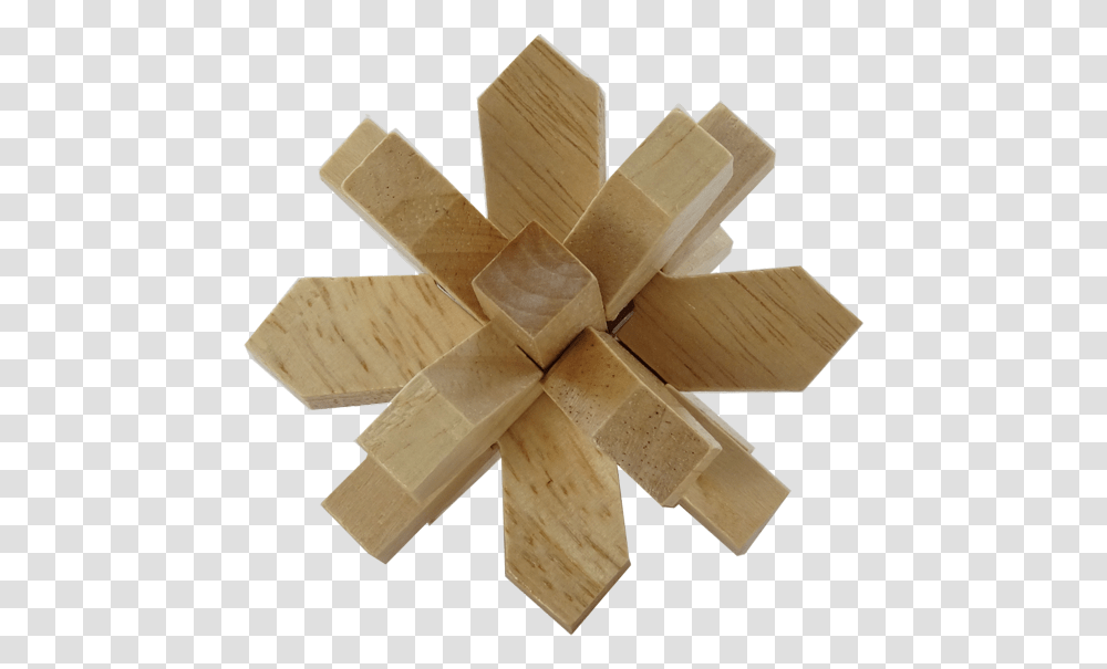 Spiny Burr 3d Printed Mechanical Flower, Wood, Cross, Symbol, Plywood Transparent Png