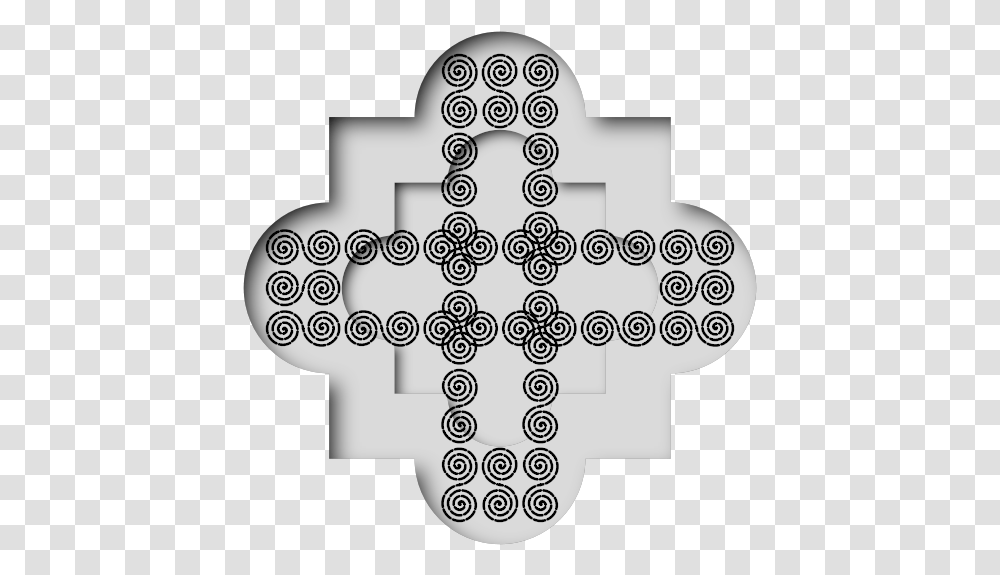 Spiral Cross, Snowflake, Stencil Transparent Png