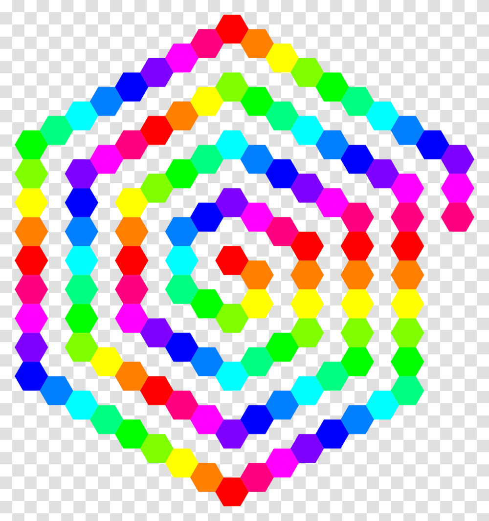 Spiral Hexagon, Rug, Coil, Purple Transparent Png