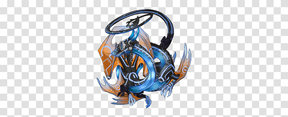 Spiral Love Dragon Share Flight Rising Black And Gold Dragon, Helmet, Clothing, Apparel, Statue Transparent Png