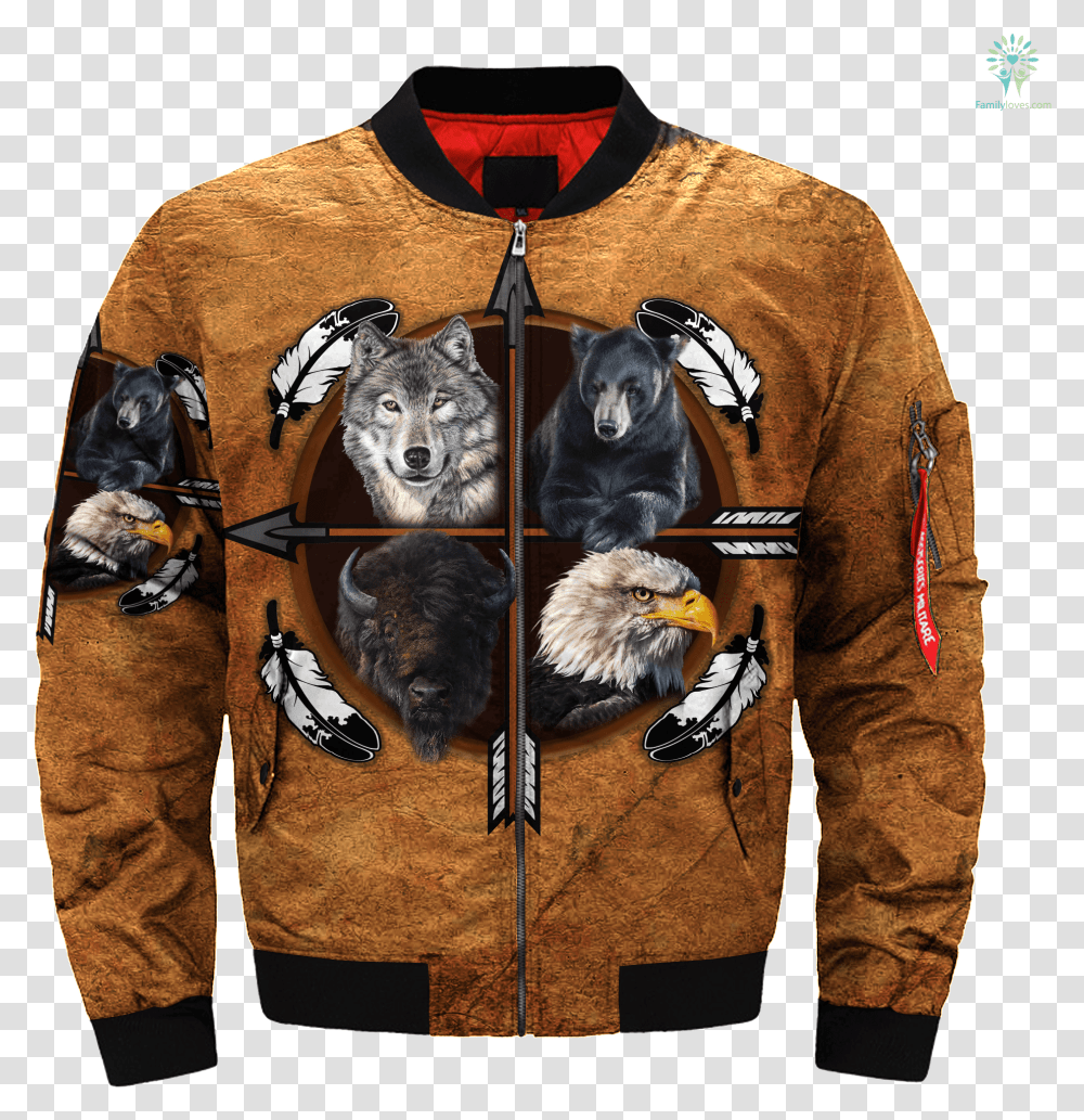 Spirit Animal Dream Catcher Native Over Print Bomber Dont Tread On Me Jacket, Sweatshirt, Sweater, Coat Transparent Png