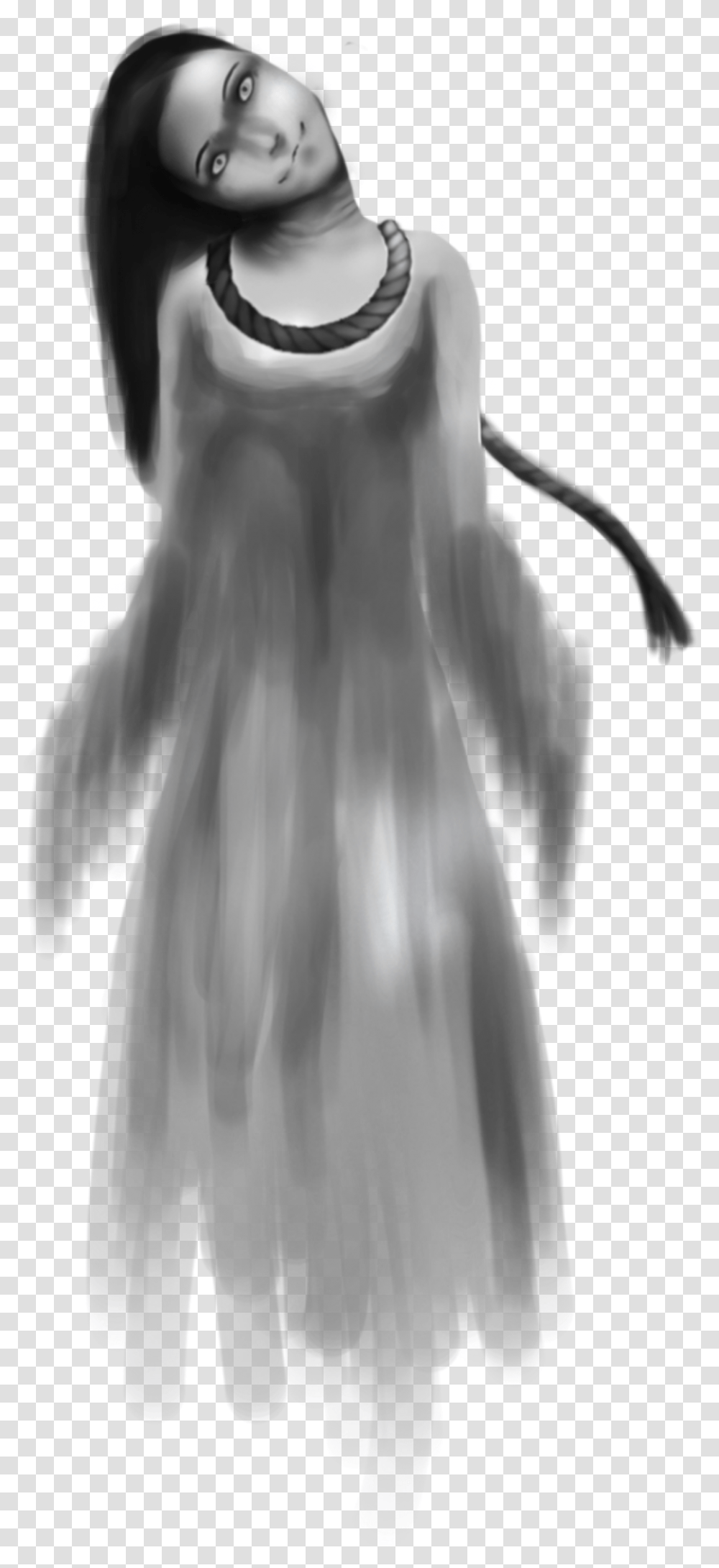 Spirit Death Ghost Soul Dead Halloween Monochrome, Clothing, Sleeve, Robe, Fashion Transparent Png