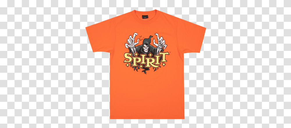 Spirit Halloween Logo Orange Tee- Dumbgood Spirit Halloween, Clothing, T-Shirt, Plant, Potted Plant Transparent Png