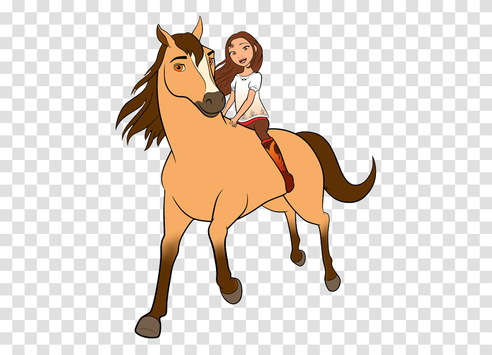 Spirit Riding Free Clip Art Cartoon Clip Art, Horse, Mammal, Animal, Person Transparent Png
