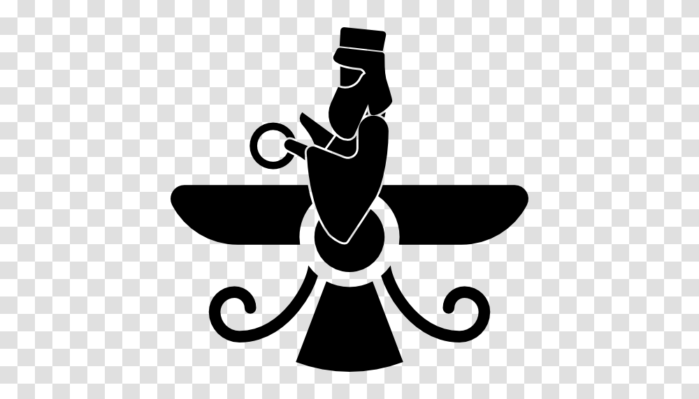 Spiritual Zoroastrianism Religious Shapes Religion Symbol Icon, Stencil, Silhouette, Hammer, Tool Transparent Png