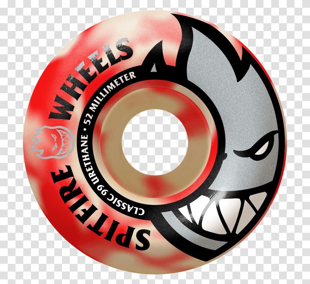 Spitfire 52mm Bighead Red Swirl Wheels Circle, Label, Logo Transparent Png