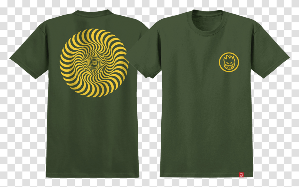 Spitfire Classic Swirl T Shirt Military Green T, Apparel, Sleeve, T-Shirt Transparent Png