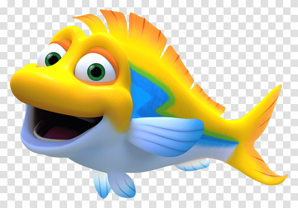 Splash And Bubbles Yellow Fish, Toy, Animal, Sea Life Transparent Png