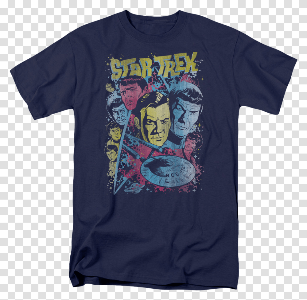 Splash Art Star Trek T Shirt Teen Titans Go Men Shirt, Apparel, T-Shirt, Sleeve Transparent Png