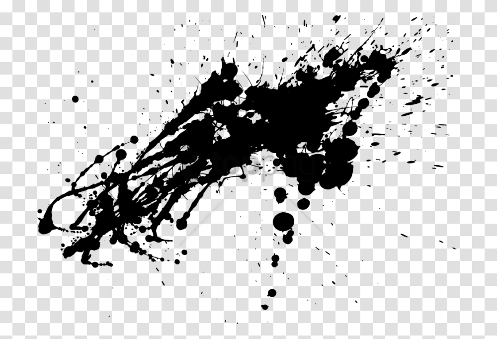 Splash Clipart Black And White Manchas De Pintura, Stain, Stencil Transparent Png