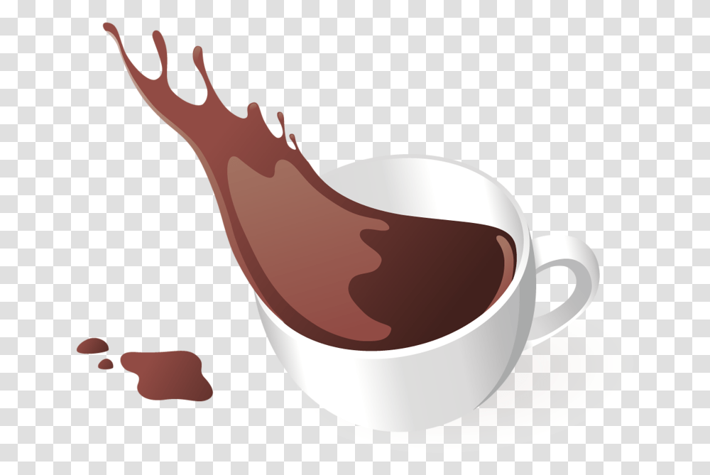 Splash Clipart Chocolate Chocolate Illustration, Cup, Food, Beverage, Drink Transparent Png