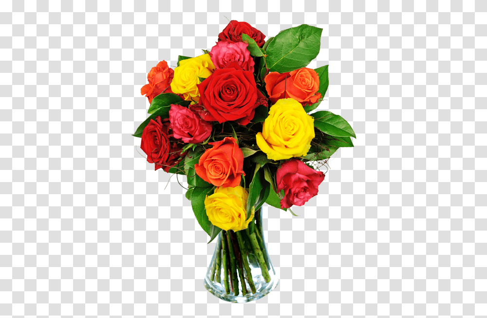 Splash Of Color Bouquet Roses Different Colors, Plant, Flower, Blossom, Flower Bouquet Transparent Png