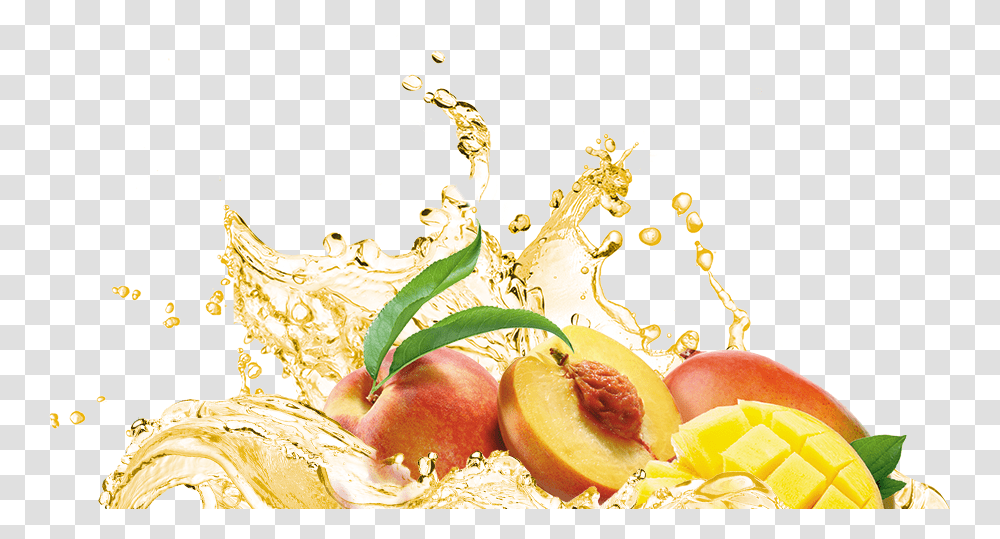 Splash Peach Mango Mix Fruit Splash, Plant, Food, Apple Transparent Png