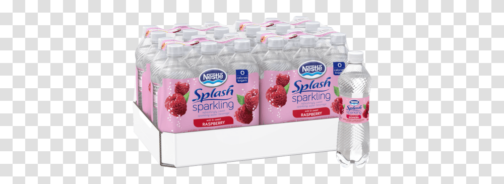 Splash Sparkling Water Nestle, Raspberry, Fruit, Plant, Food Transparent Png