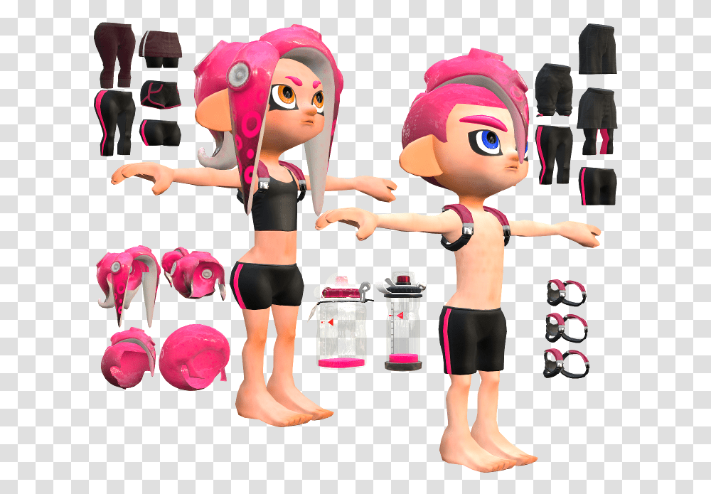 Splatoon 2 Octoling Model, Doll, Toy, Person Transparent Png