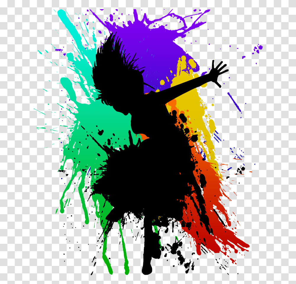 Splatter Dancer By Ast3c Dance Painting, Fire, Modern Art Transparent Png