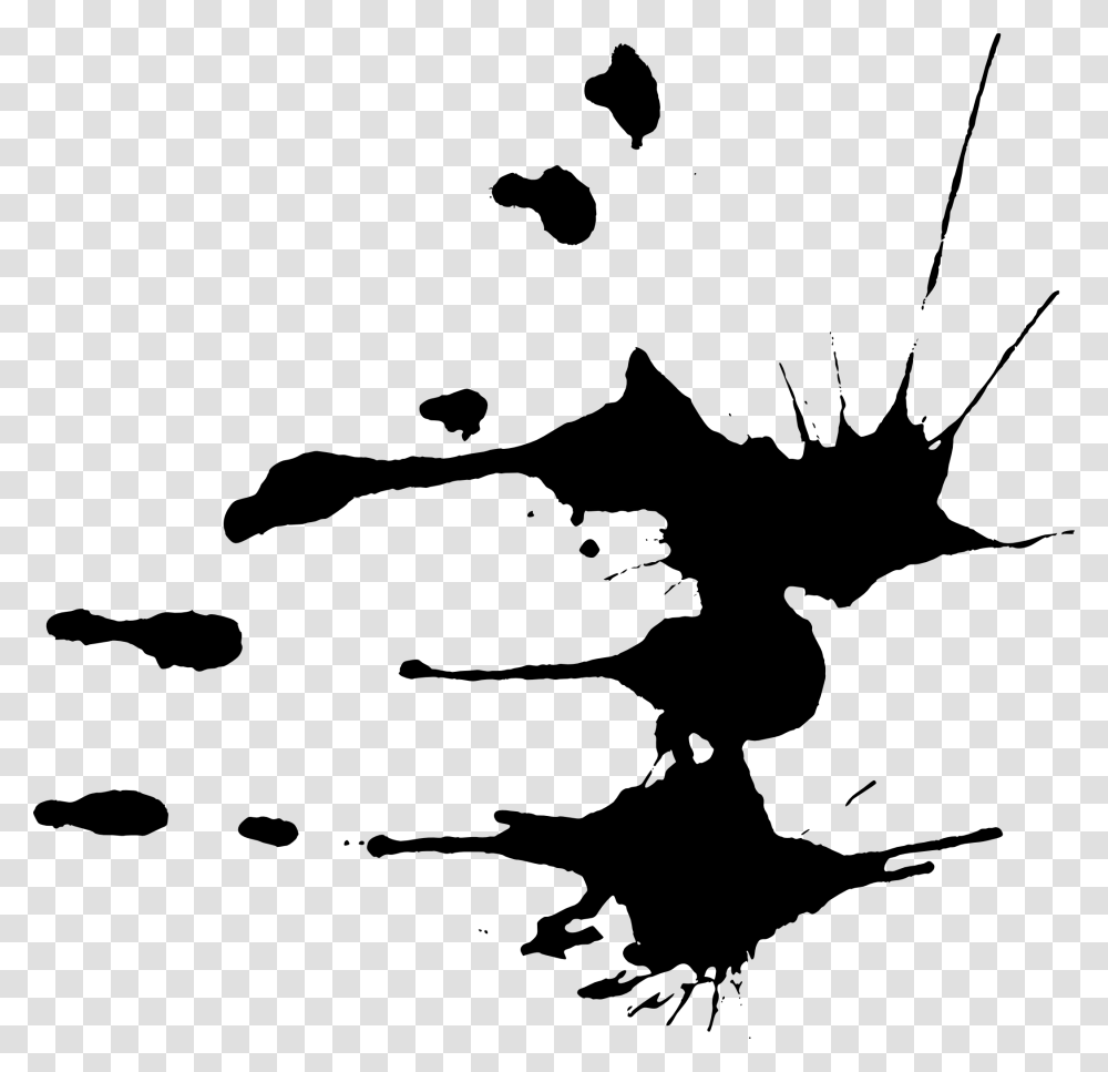 Splatter Paint Stencil, Silhouette, Bird, Animal, Cupid Transparent Png