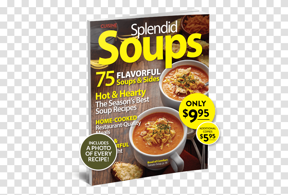Splendid Soups Book Image, Bowl, Meal, Food, Dish Transparent Png