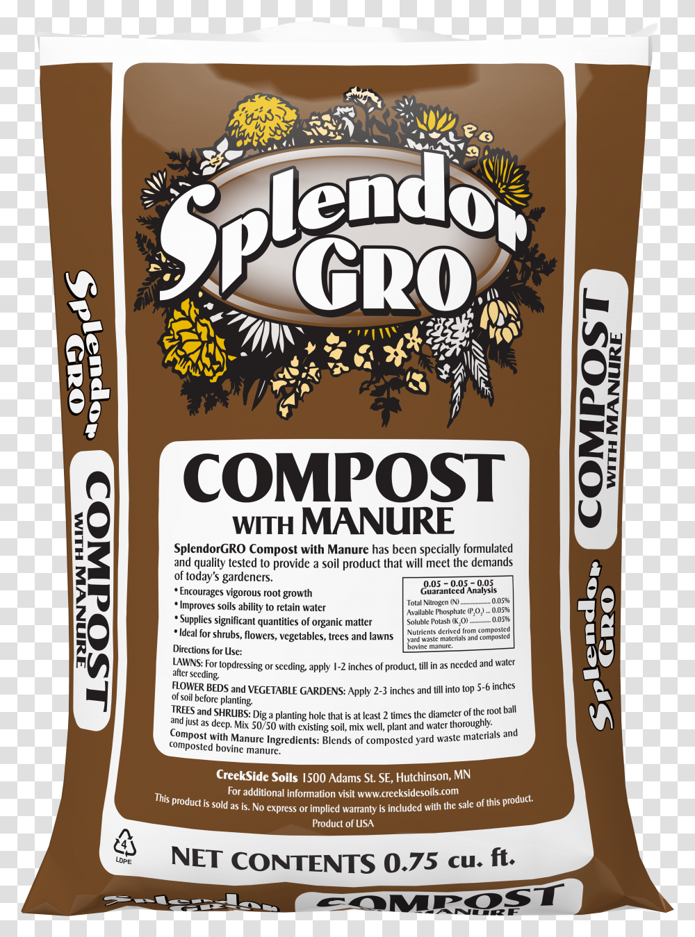 Splendor Gro Compost With Manure Bag Puppy Transparent Png